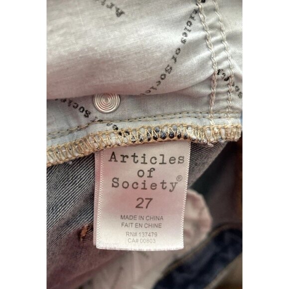 Vintage Articles of Society Jeans Women Sz 27 Dark Wash Skinny Ankle Stony Hill - Picture 3 of 16